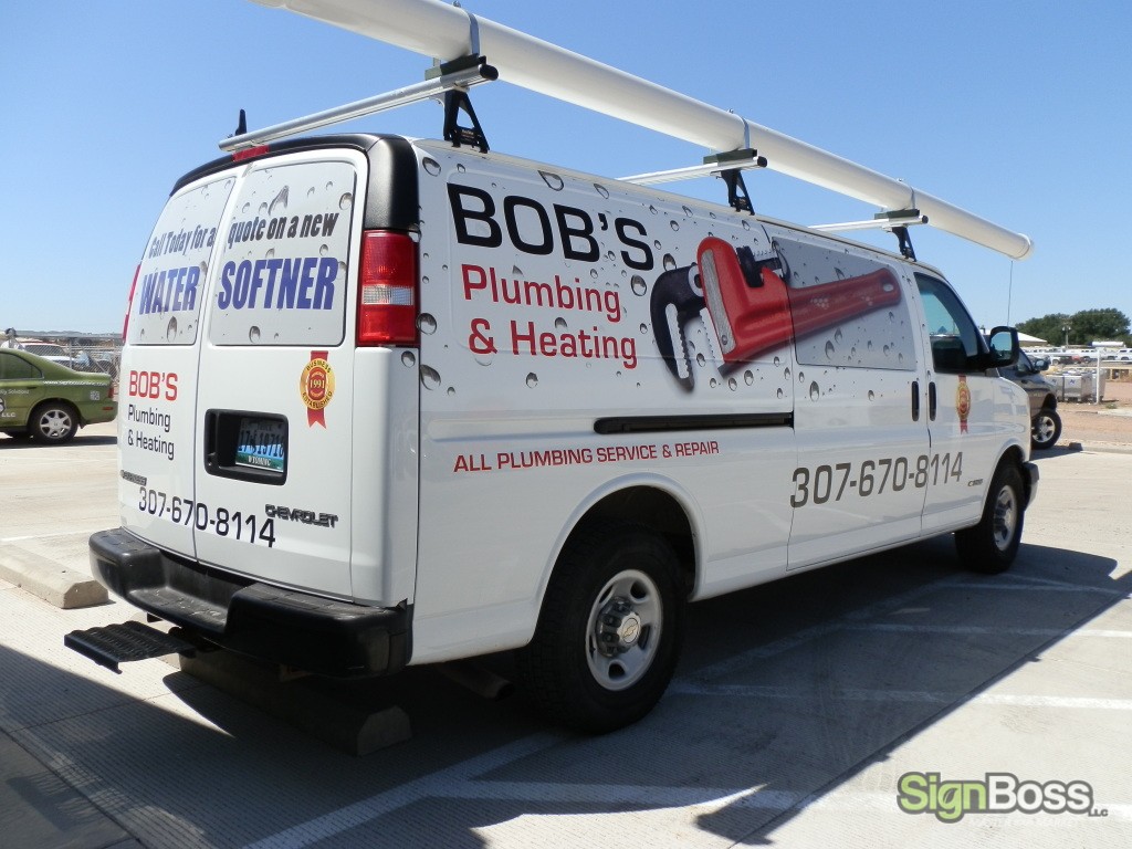Bob's Plumbing Fleet Vehicles & Partial Wrap SignBoss LLC