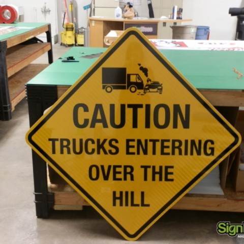 Large Reflective Safety Signs