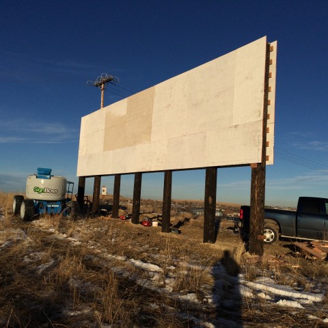 Installing billboard frame in Laurel MT