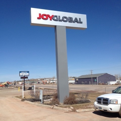 Joy Global Pole Sign