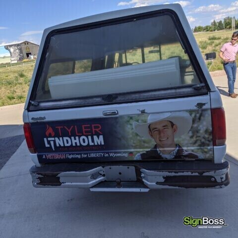 Campaign Vehicle Graphics in Sundance WY