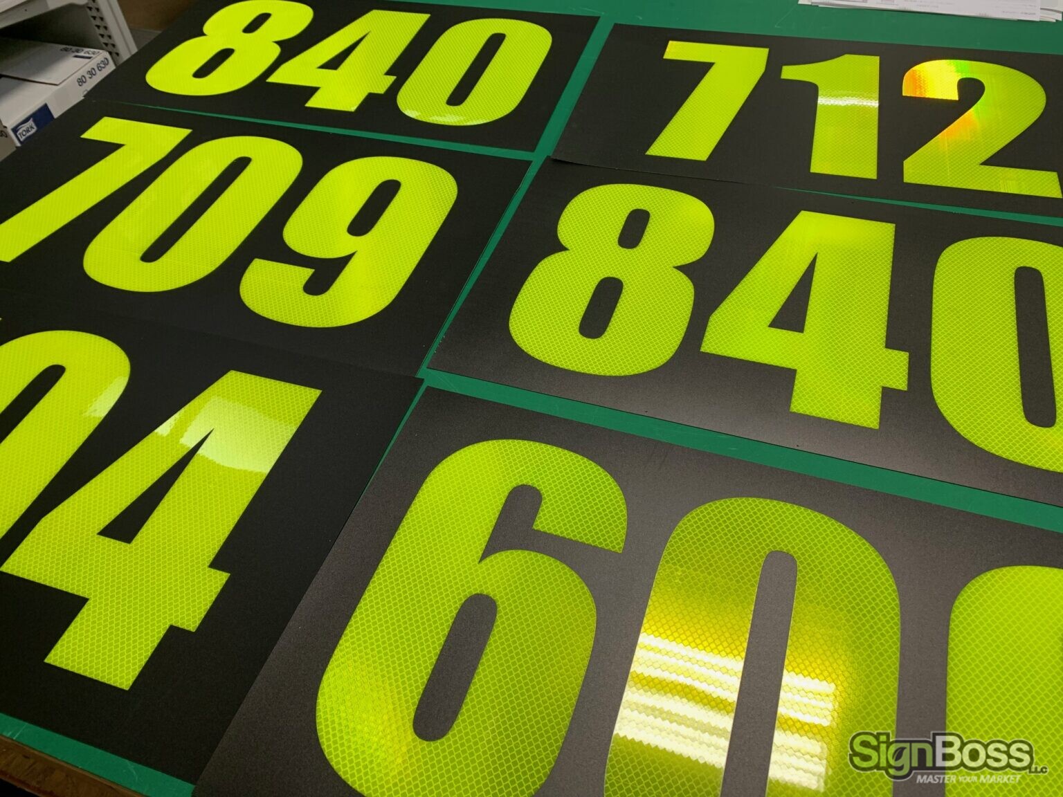 Reflective Vinyl Numbers and Letters SignBoss LLC Gillette, Wyoming