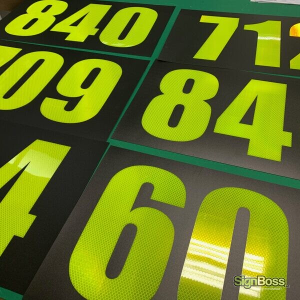 Reflective Vinyl Numbers and Letters