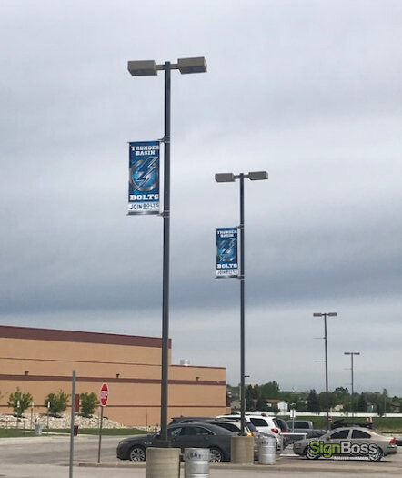 Parking Lot Pole Banners for Schools in Gillette WY