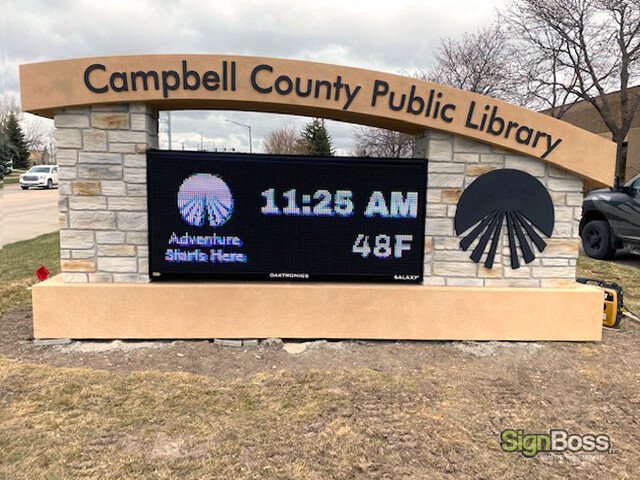 New LED Readerboard Sign in Gillette WY