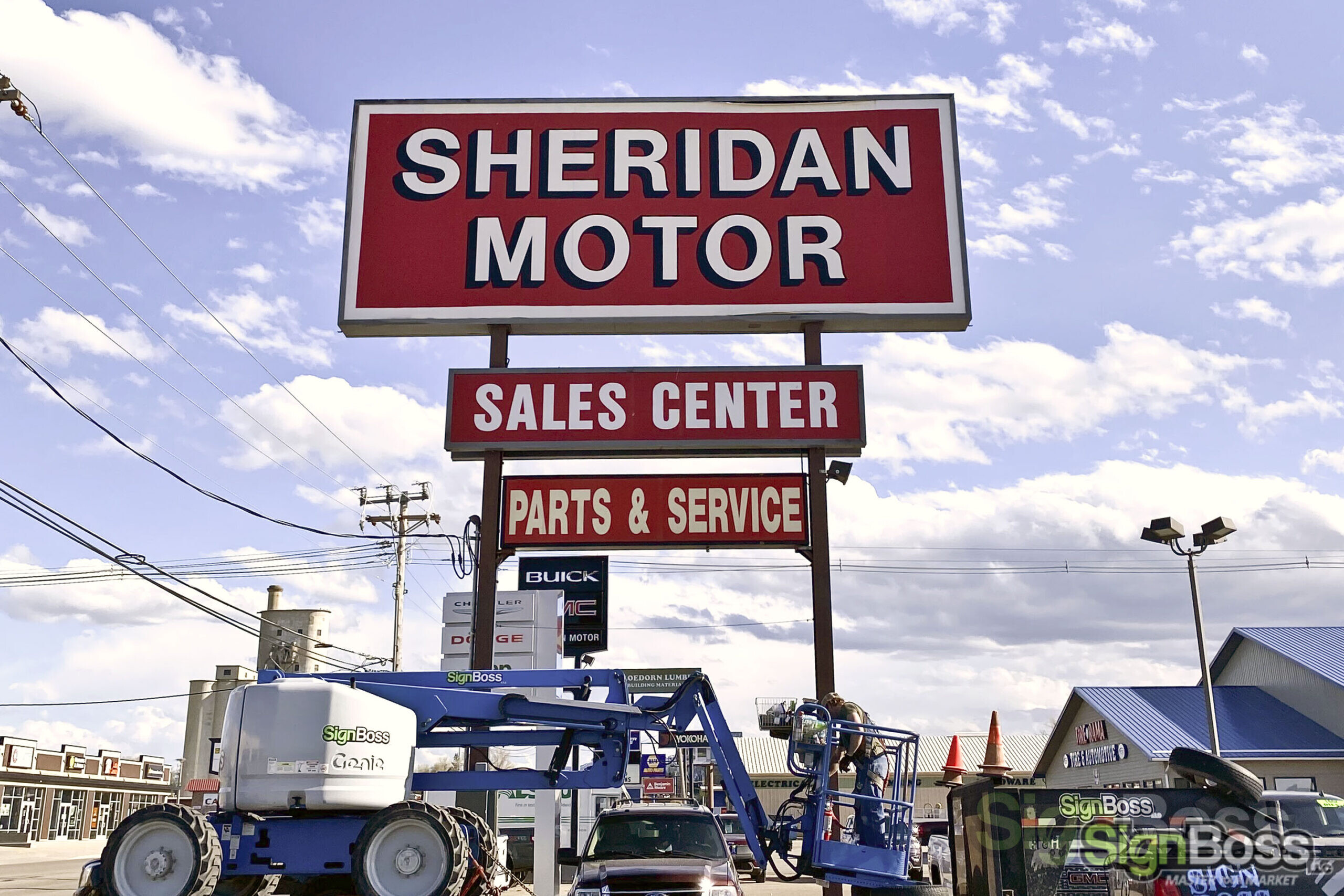 New Sign Faces for Cabinet Pole Signs in Sheridan WY