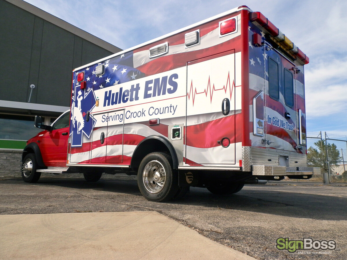 Vehicle Wraps and Graphics for Ambulances in Hulett WY