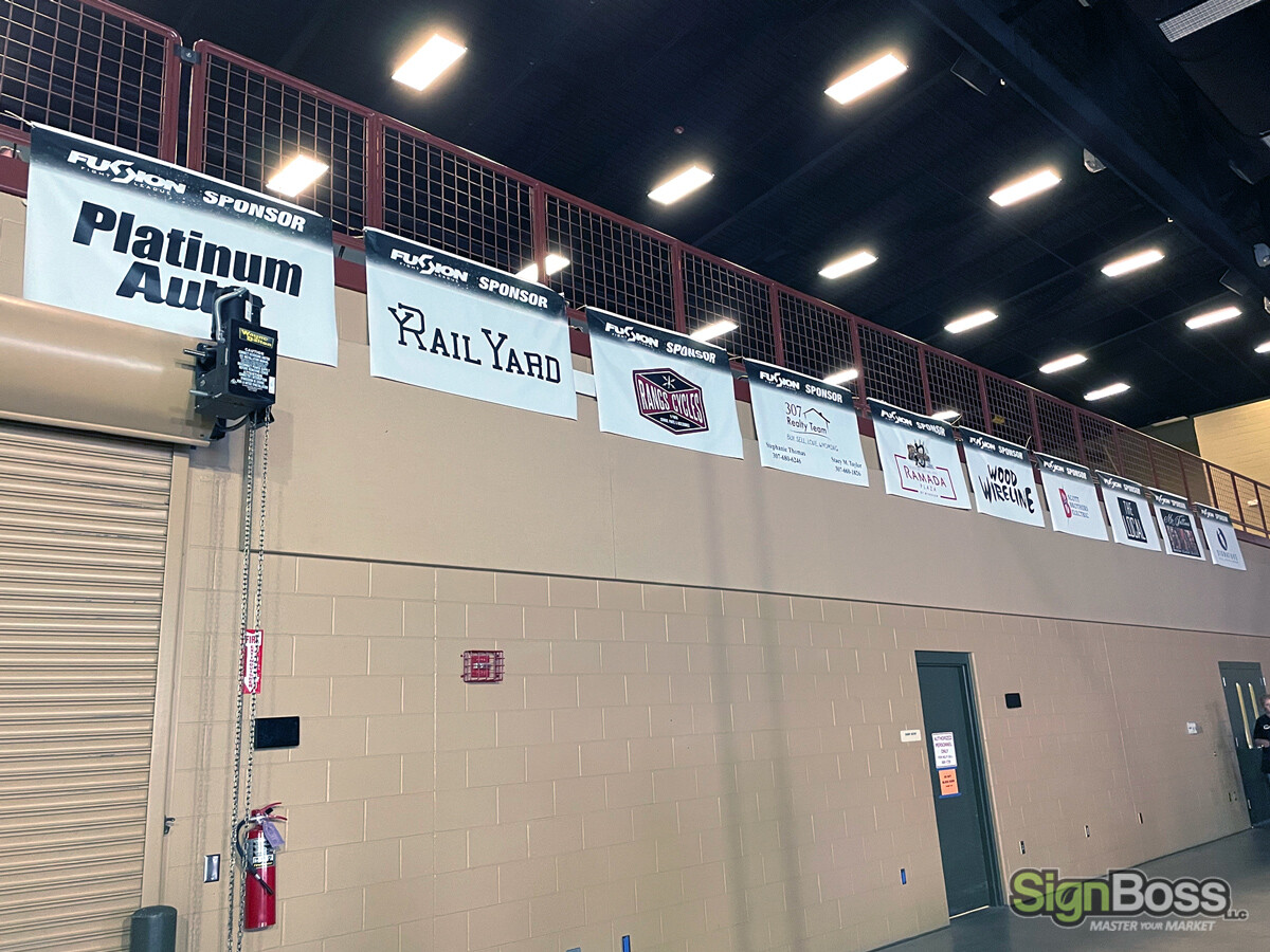 Hanging Sponsorship Banners in Gillette WY