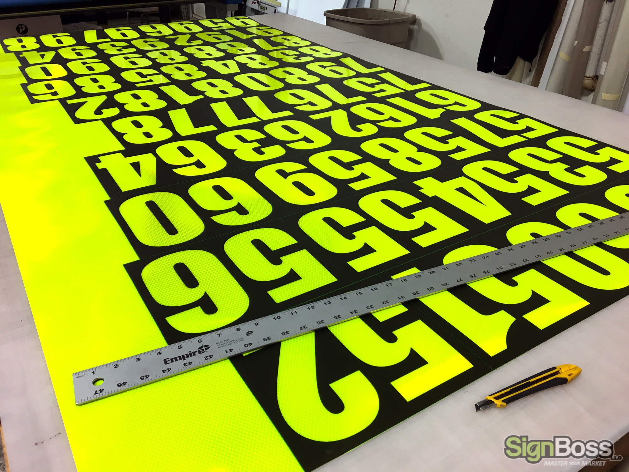 Buy Reflective Vinyl Numbers Online that Ship Nationwide