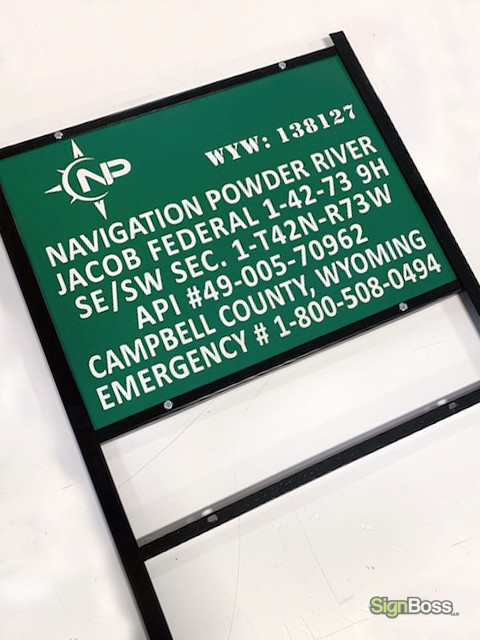 Directional Signs for Mines Oilfields and Construction Companies in Wyoming